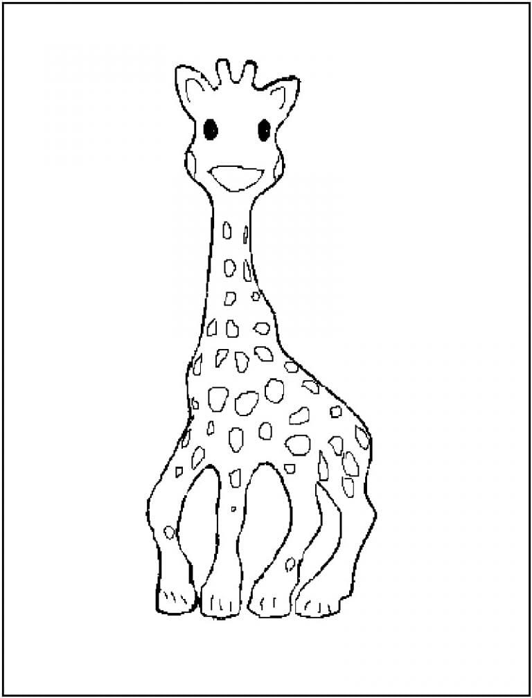 Sjov Giraf Tegninger til Farvelægning