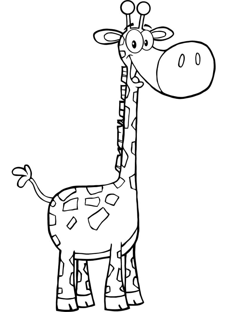 Giraf Tegning Farvelægningsside Download Print Eller Farvelæg Online Gratis 