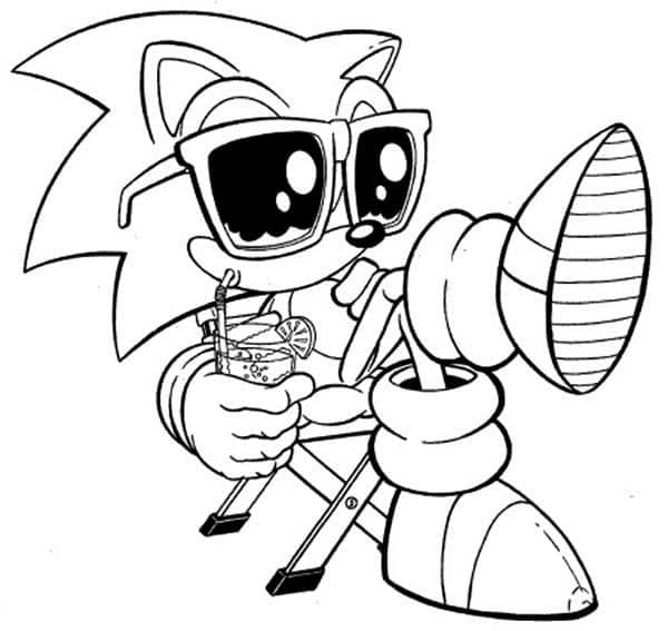Sjov Sonic Tegninger til Farvelægning