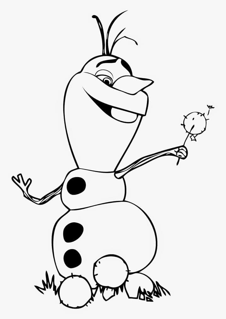 Sjove Olaf i Frozen Tegninger til Farvelægning