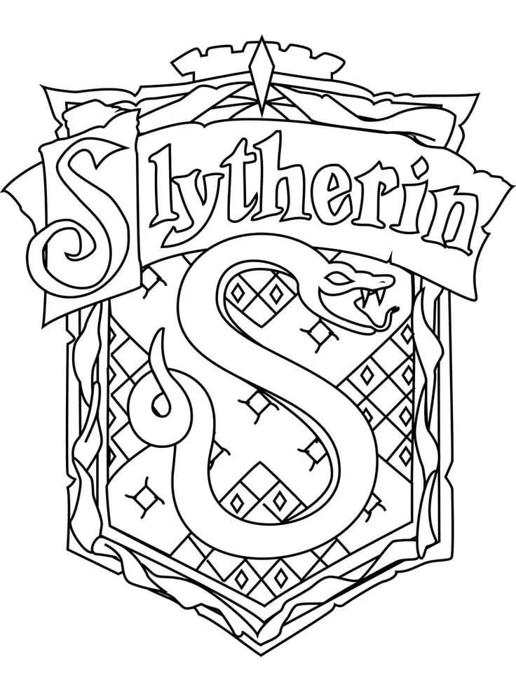 Slytherin Logo Tegninger til Farvelægning