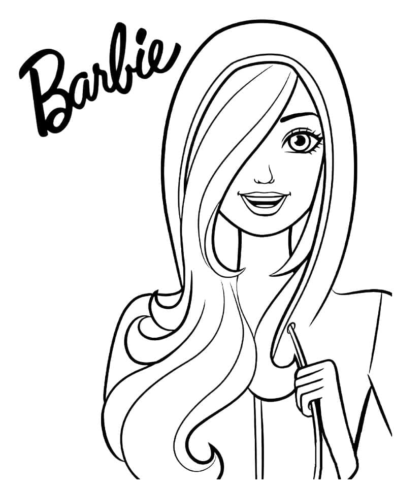 Smilende Barbie Tegninger til Farvelægning