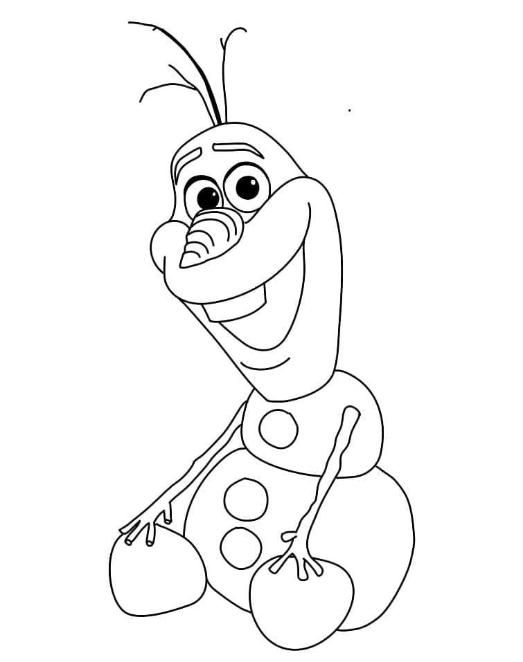 Smilende Olaf Tegninger til Farvelægning