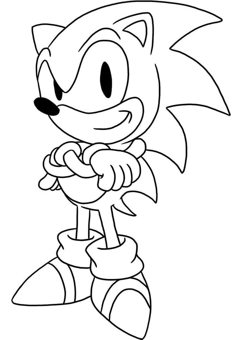 Smilende Sonic Tegninger til Farvelægning