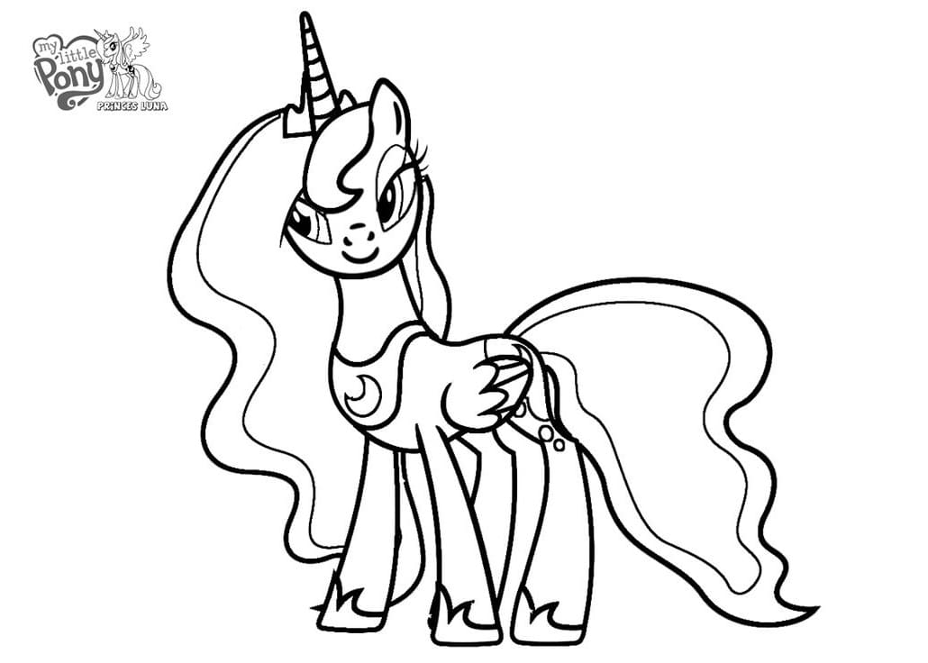 Smukke Prinsesse Luna My Little Pony Tegninger til Farvelægning
