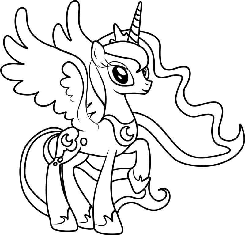 Smukke Prinsesse Luna My Little Pony Tegninger til Farvelægning