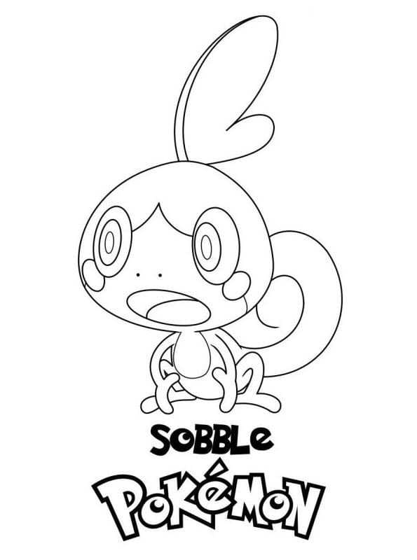 Sobble Pokemon Tegninger til Farvelægning