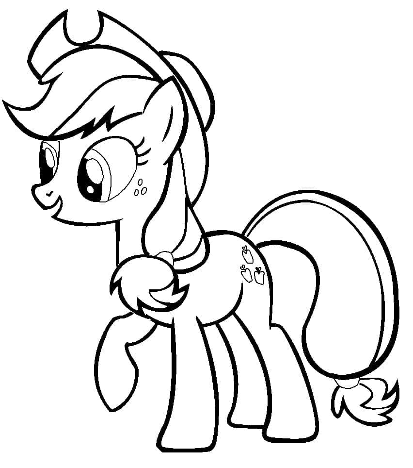 Sød Applejack My Little Pony Tegninger til Farvelægning