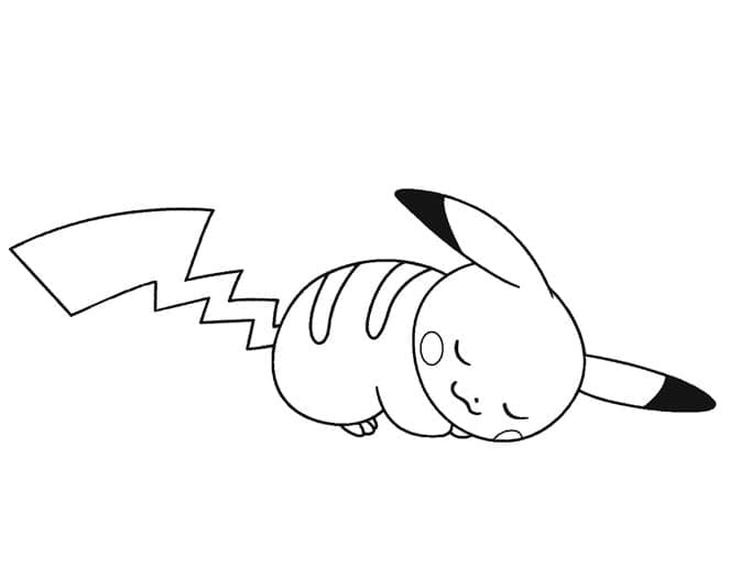 Sød Sovende Pikachu Tegninger til Farvelægning
