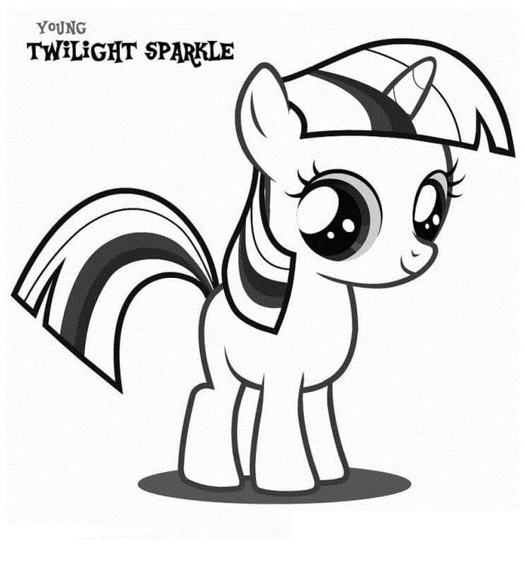 Sød Twilight Sparkle My Little Pony Tegninger til Farvelægning