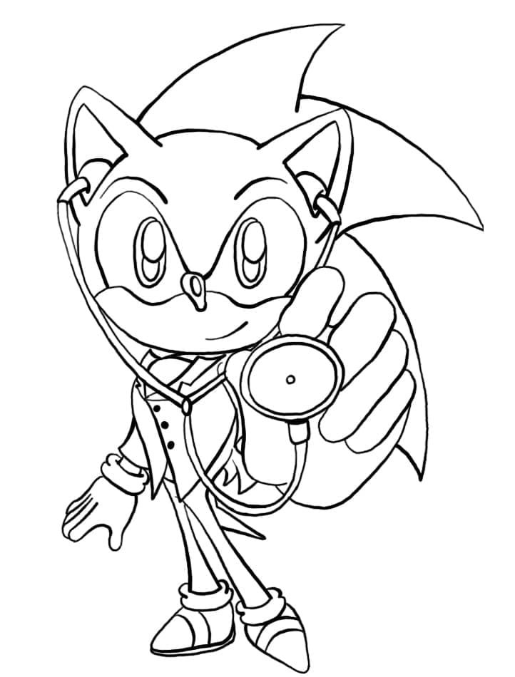 Søde Pindsvinet Sonic Tegninger til Farvelægning
