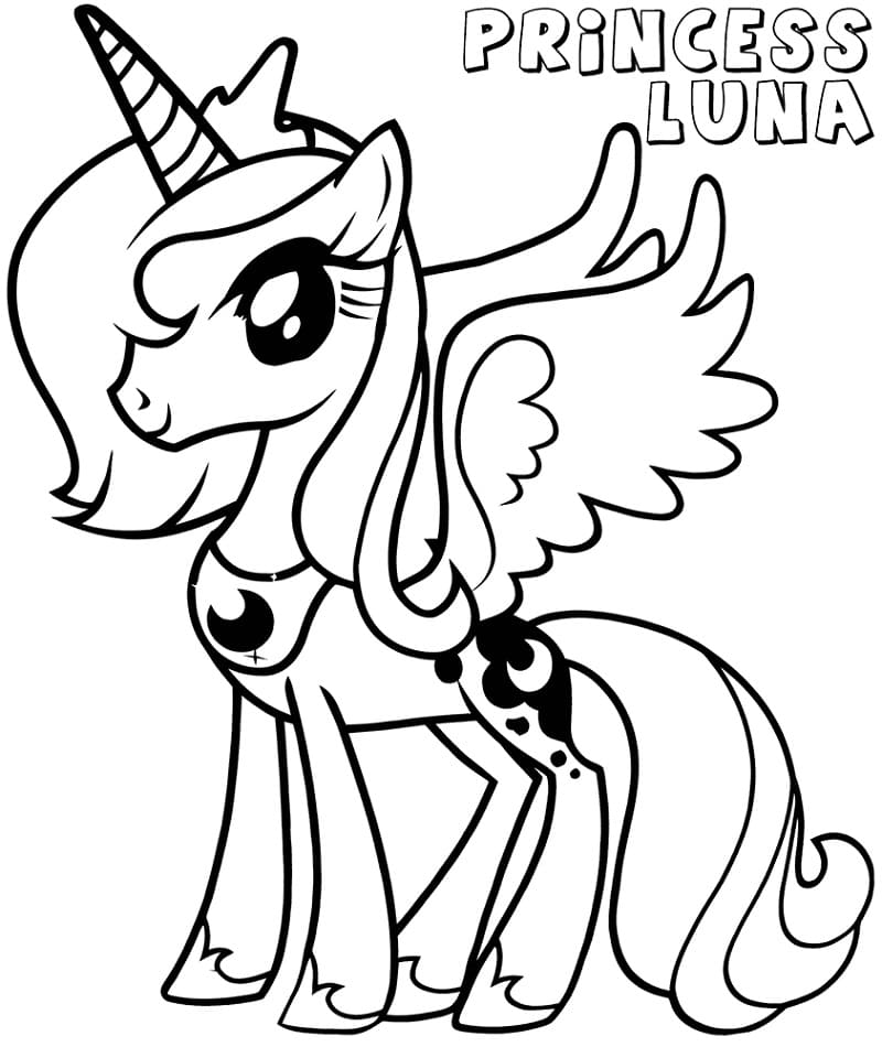Søde Prinsesse Luna My Little Pony Tegninger til Farvelægning