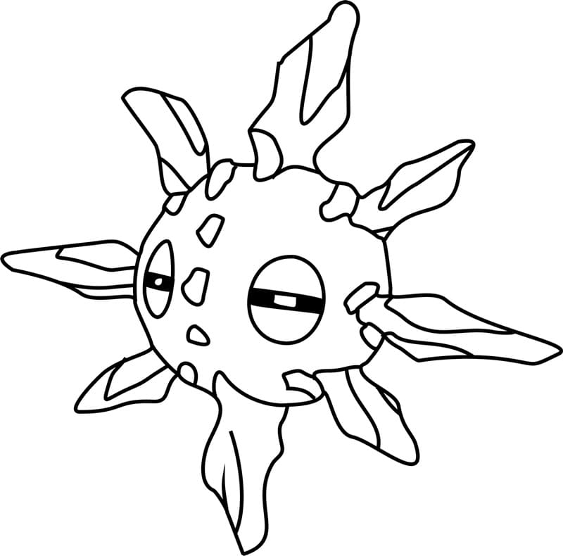 Solrock Pokemon Tegninger til Farvelægning