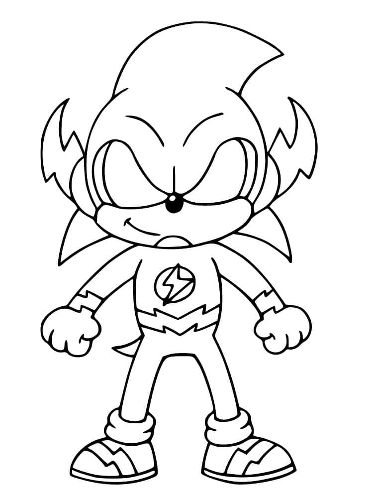 Sonic Flashen Tegninger til Farvelægning
