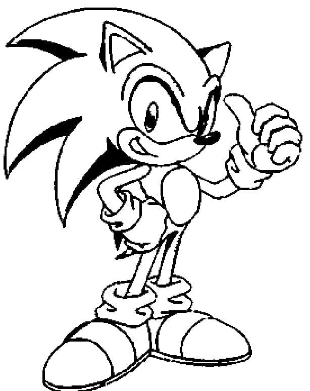 Sonic Gratis Tegninger til Farvelægning