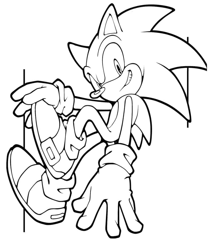 Sonic Gratis Til Børn Tegninger til Farvelægning