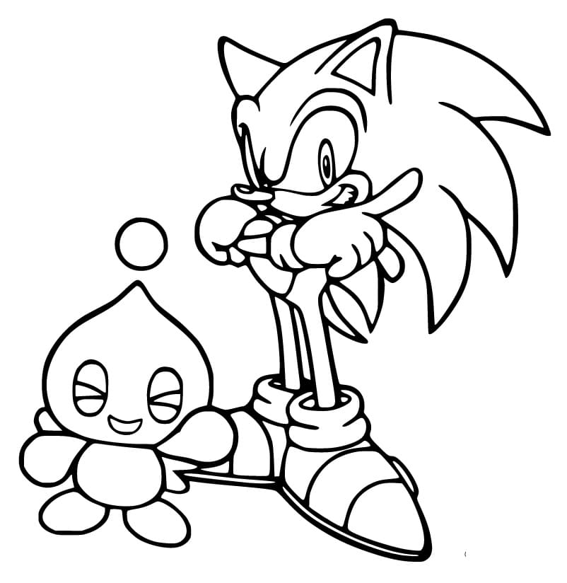 Sonic Og Ost Tegninger til Farvelægning