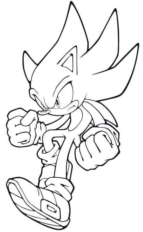 Sonic Printbar Tegninger til Farvelægning