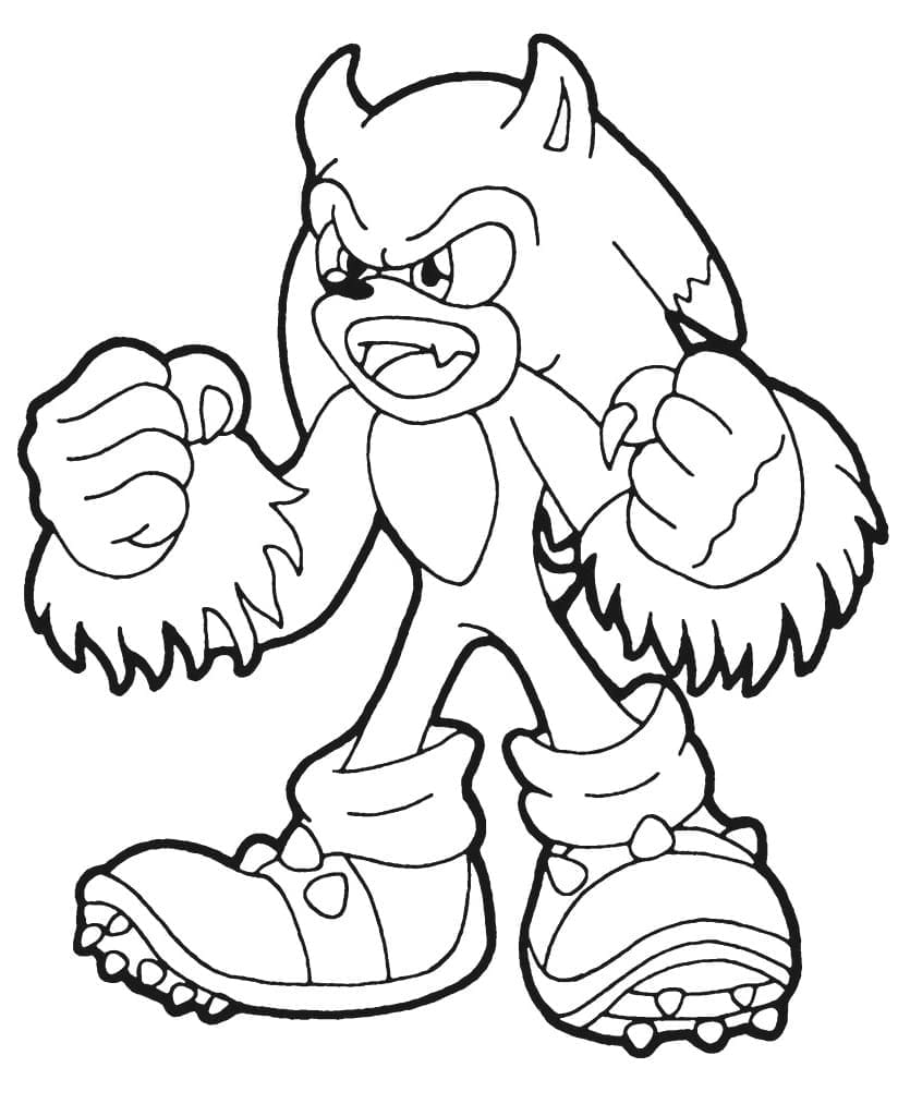 Sonic Werehog Tegninger til Farvelægning