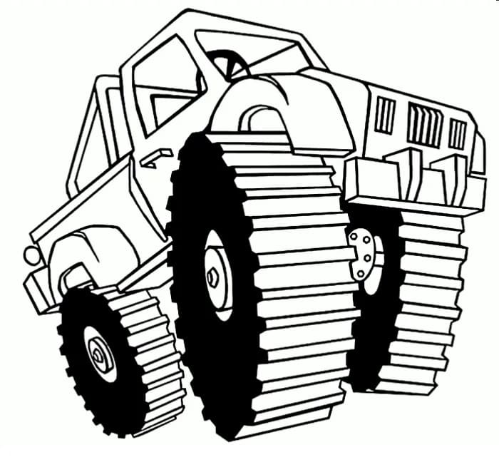 Sort Hingste Monster Lastbil Tegninger til Farvelægning