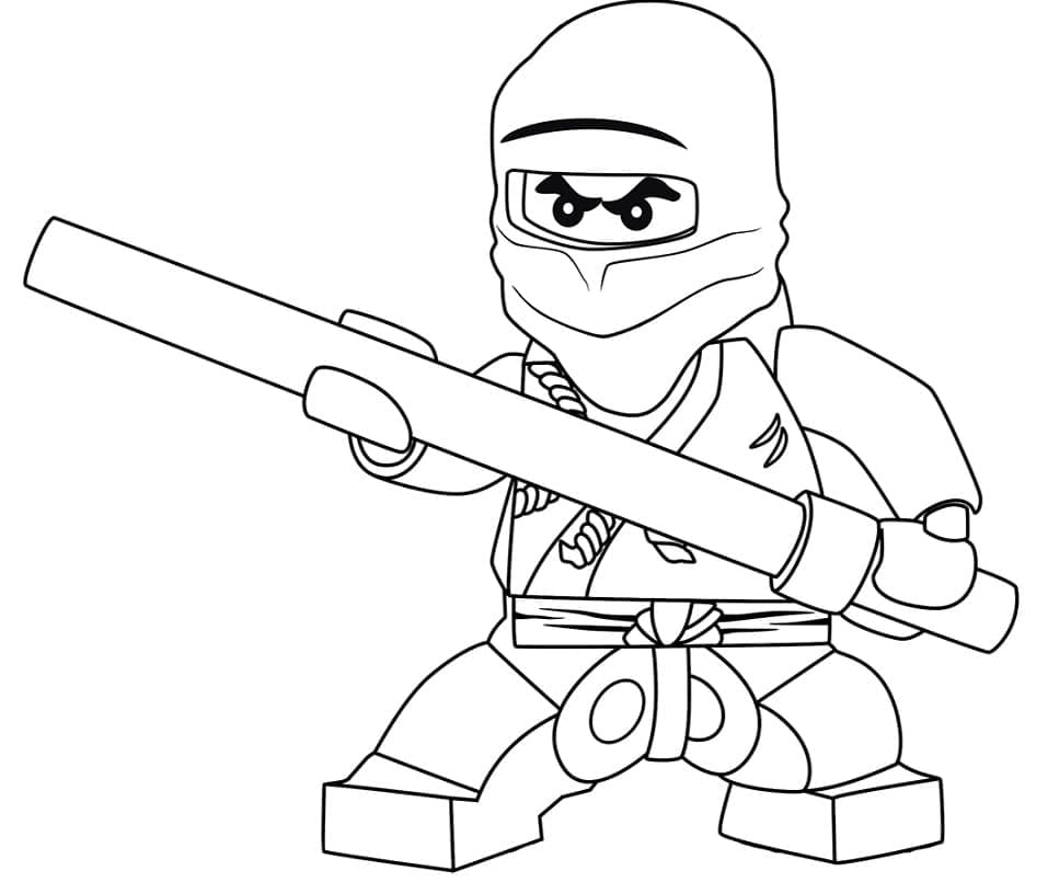 Sort Ninjago Tegninger til Farvelægning