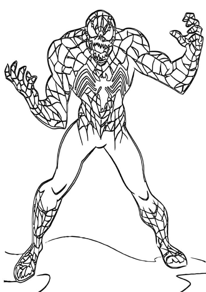 Spider Man Venom Tegninger til Farvelægning