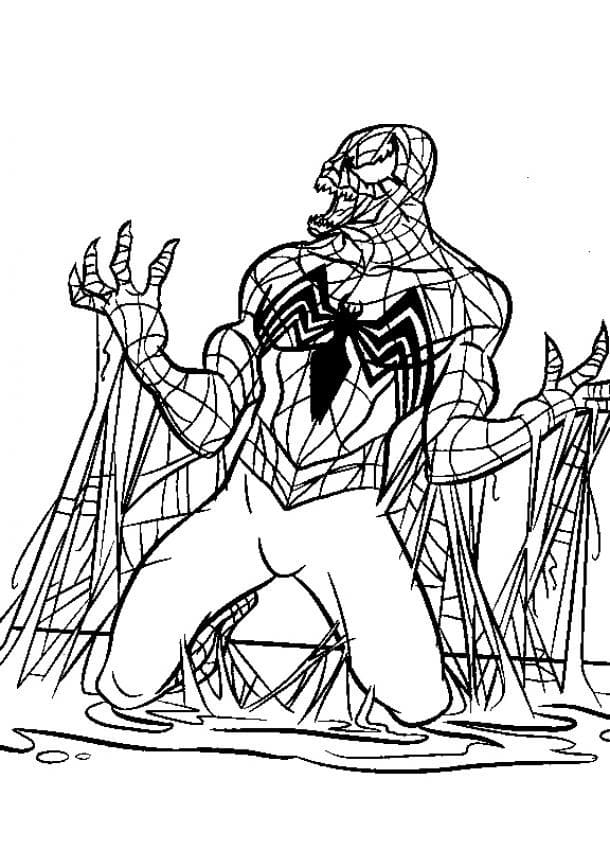 Spiderman Venom Tegninger til Farvelægning