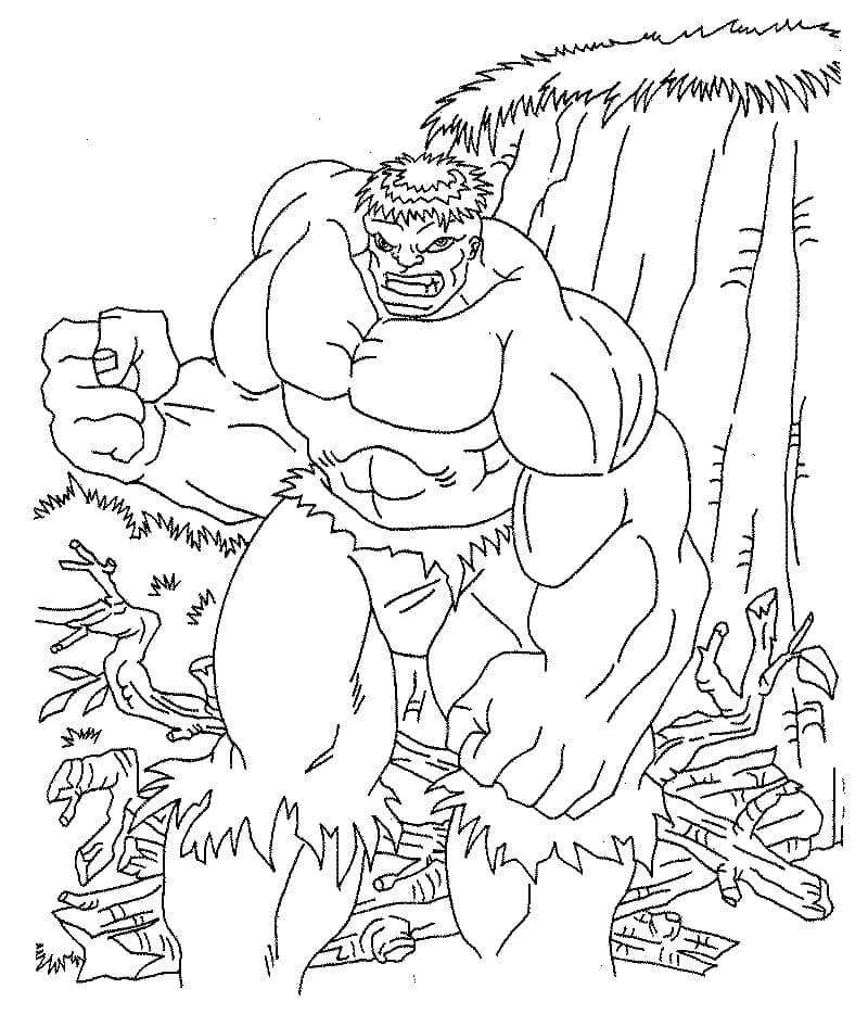 Stærk Hulk Tegninger til Farvelægning
