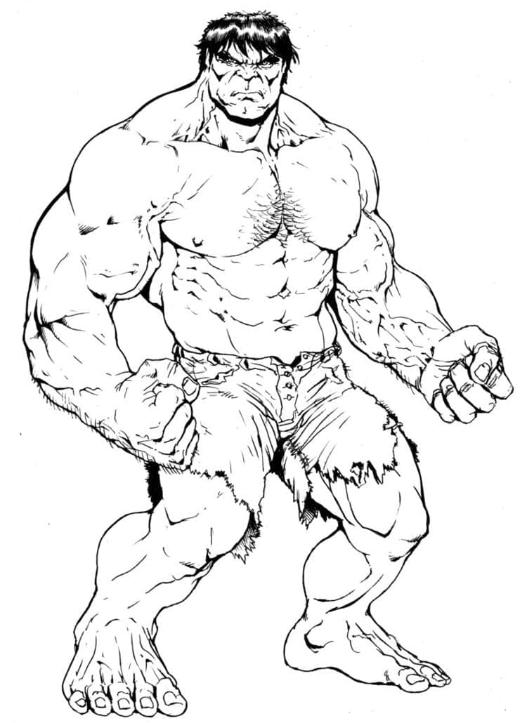 Stærkeste Hulk Tegninger til Farvelægning