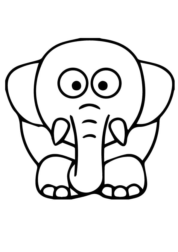 Store Elefant Tegninger til Farvelægning