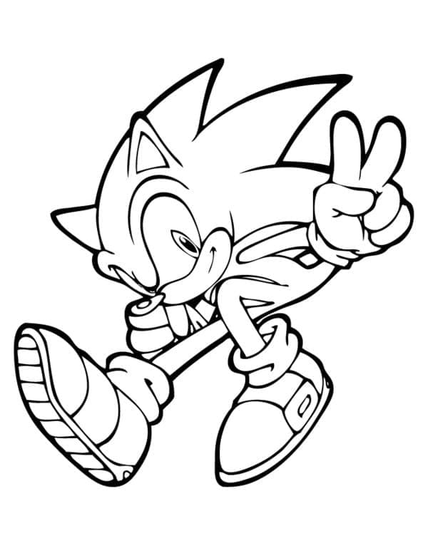 Store Sonic Tegninger til Farvelægning