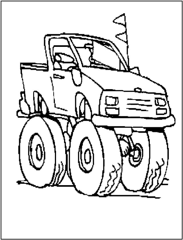 Super Monster Lastbil Tegninger til Farvelægning