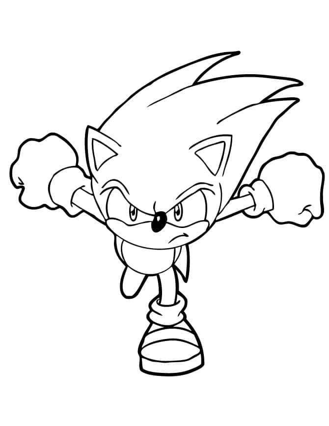 Super Sonic Tegninger til Farvelægning