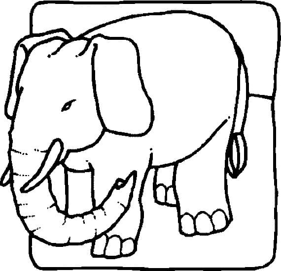 Tegne Elefant Tegninger til Farvelægning