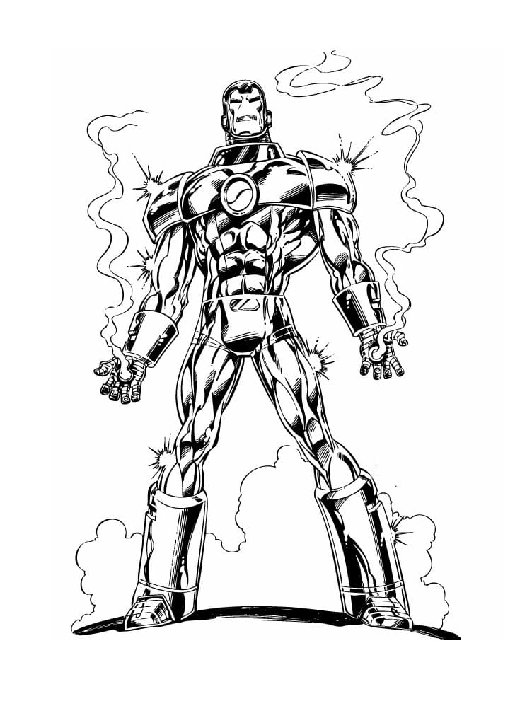 Tegnefilm Iron Man Tegninger til Farvelægning