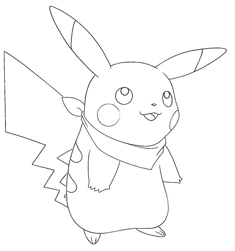 Tegning Sød Pikachu Tegninger til Farvelægning