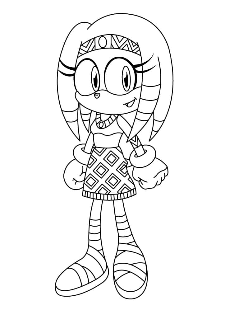 Tikal Fra Sonic Tegninger til Farvelægning