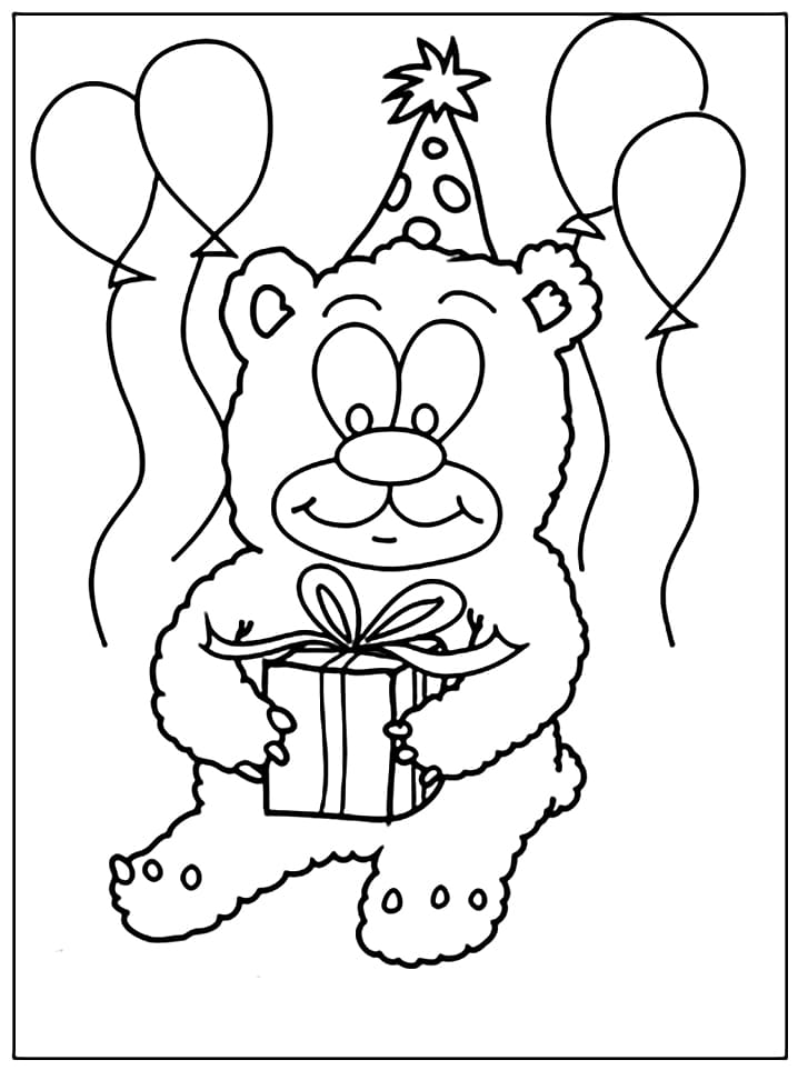 Tillykke Med Fødselsdagen Bamse Tegninger til Farvelægning