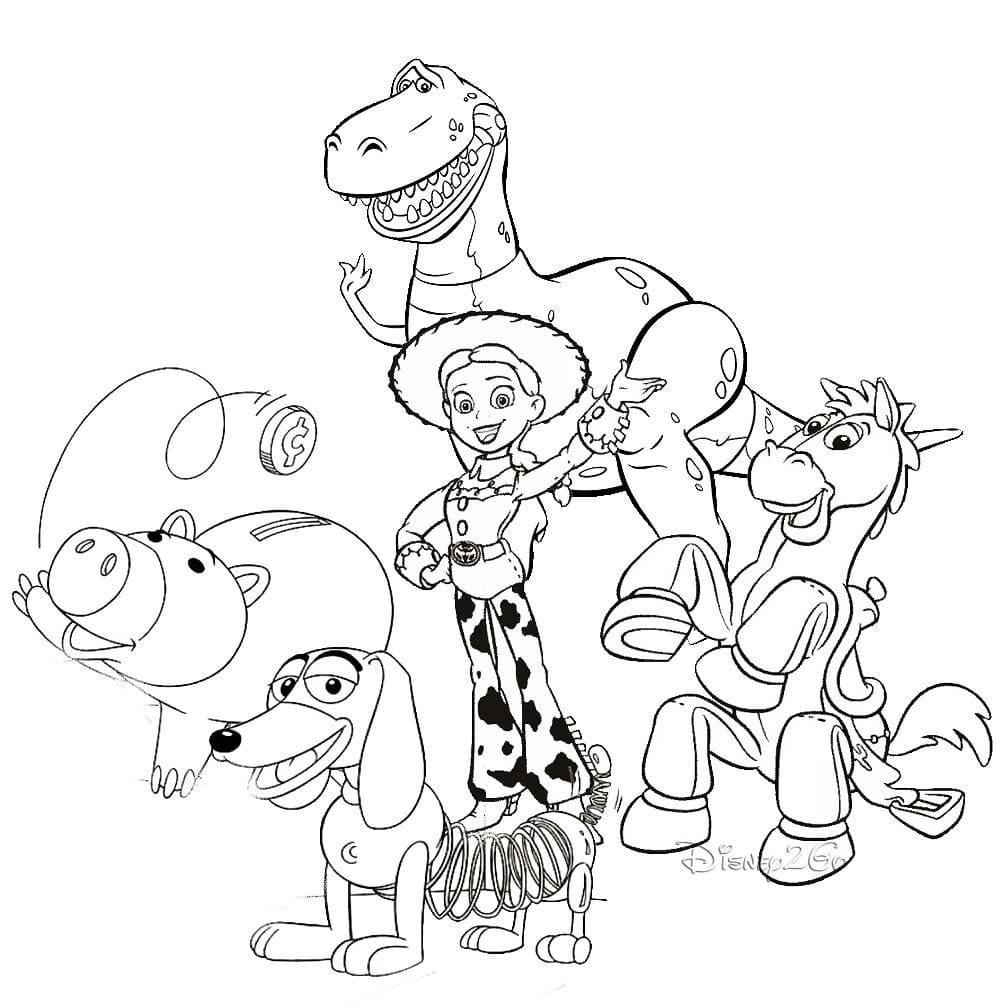 Toy Story for børn Tegninger til Farvelægning