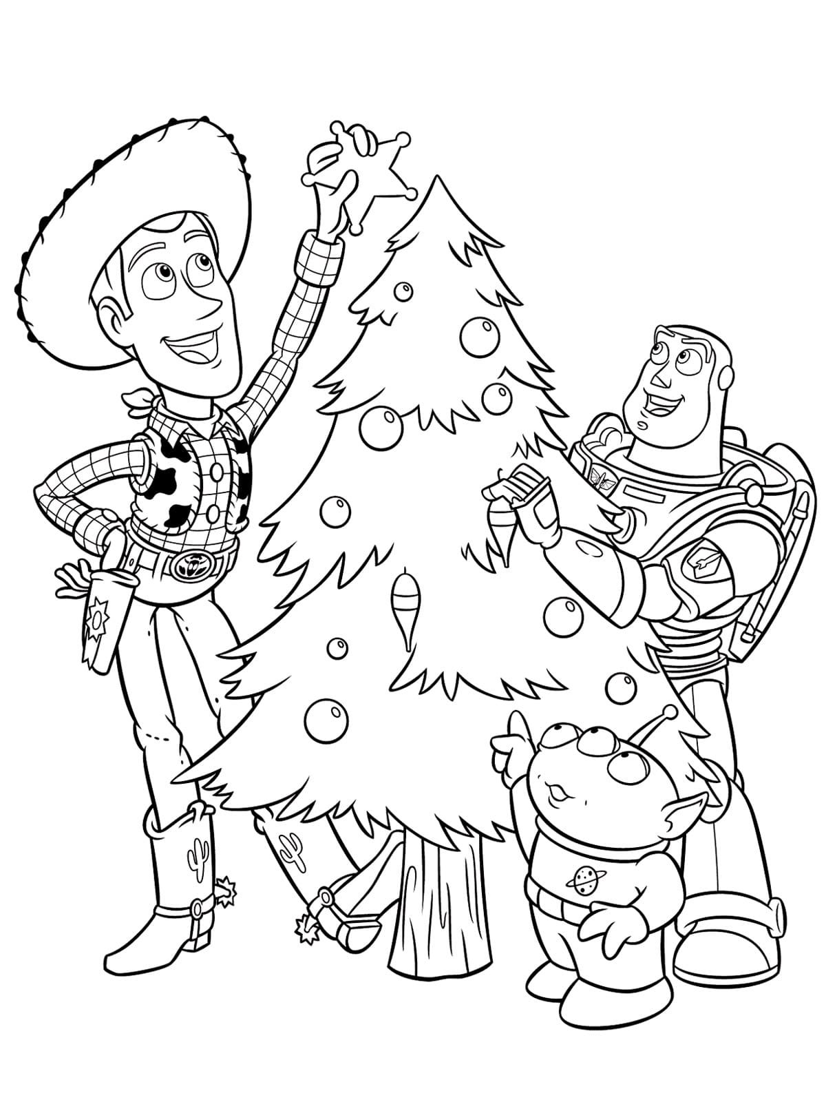 Toy Story jul Tegninger til Farvelægning