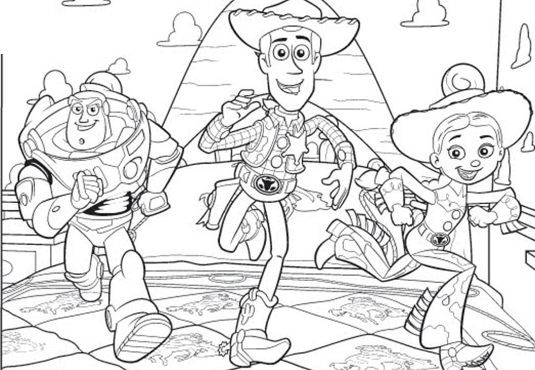 Toy Story-karakterer Tegninger til Farvelægning