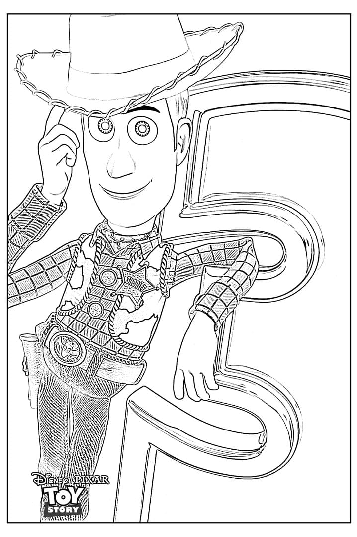 Toy Story Woody Tegninger til Farvelægning