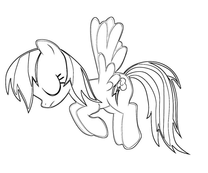 Trist Regnbue Dash My Little Pony Tegninger til Farvelægning