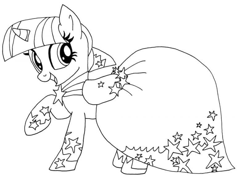 Twilight Sparkle i My Little Pony Tegninger til Farvelægning