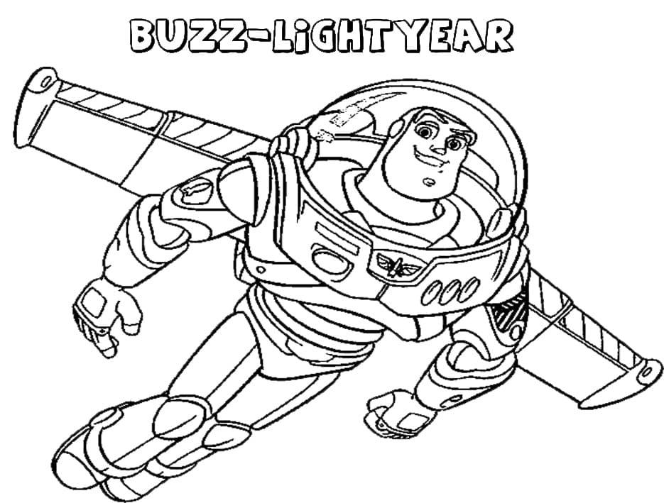 Udskrivbar Buzz Lightyear Tegninger til Farvelægning