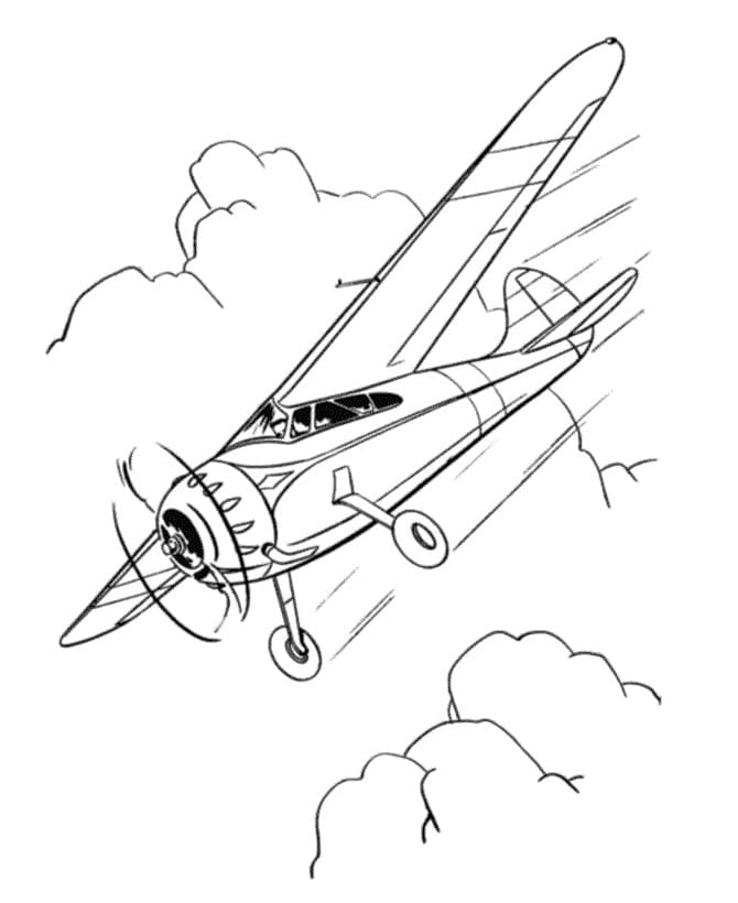 Udskrivbar Flyvemaskine Tegninger til Farvelægning