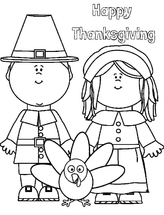 Udskrivbar Thanksgiving Tegninger til Farvelægning