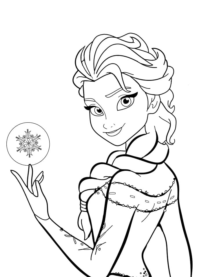 Vakre Elsa Tegninger til Farvelægning