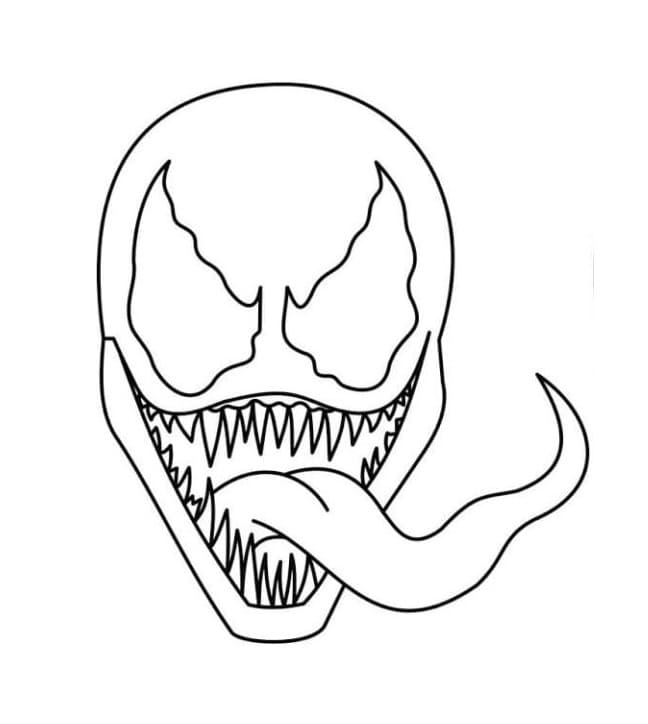 Venom Ansigt Tegninger til Farvelægning