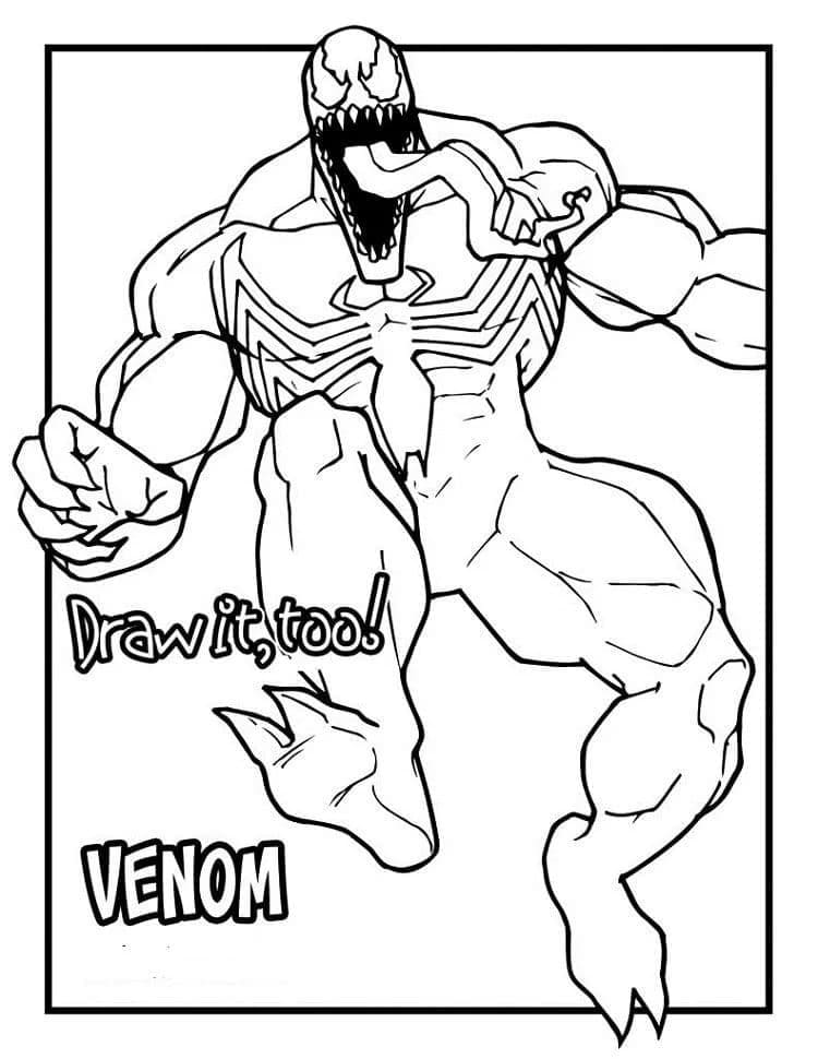 Venom Kan Udskrives Gratis Tegninger til Farvelægning